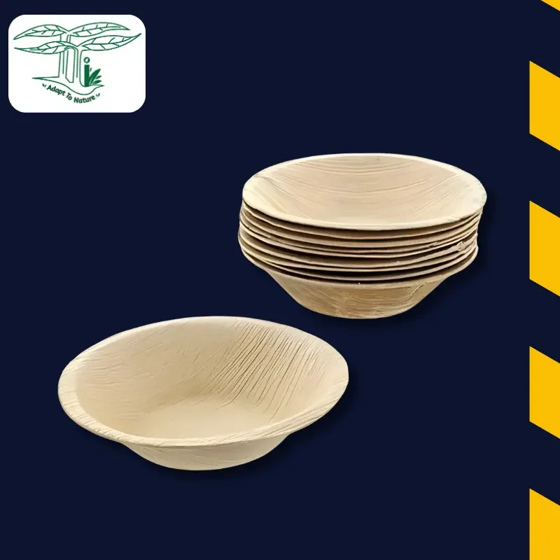 Areca leaf Bowls which is Biodegradable and Eco-Friendly.